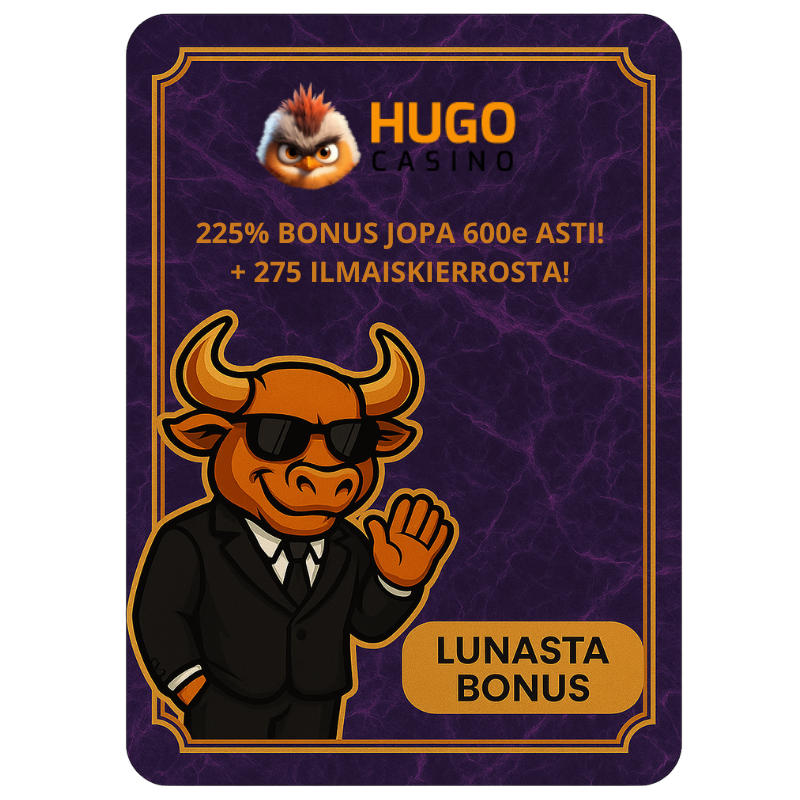 Hugo kasino ilmaiskierrosbonukset ja kampanjat
