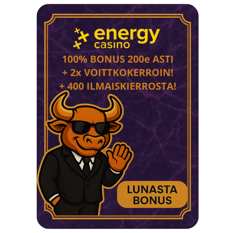Energy Kasino ilmaiskierrosbonukset ja kampanjat